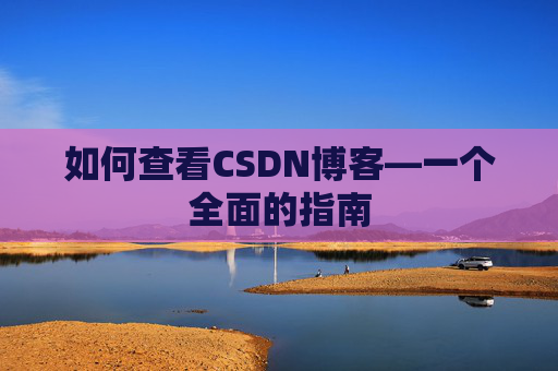 如何查看CSDN博客—一个全面的指南